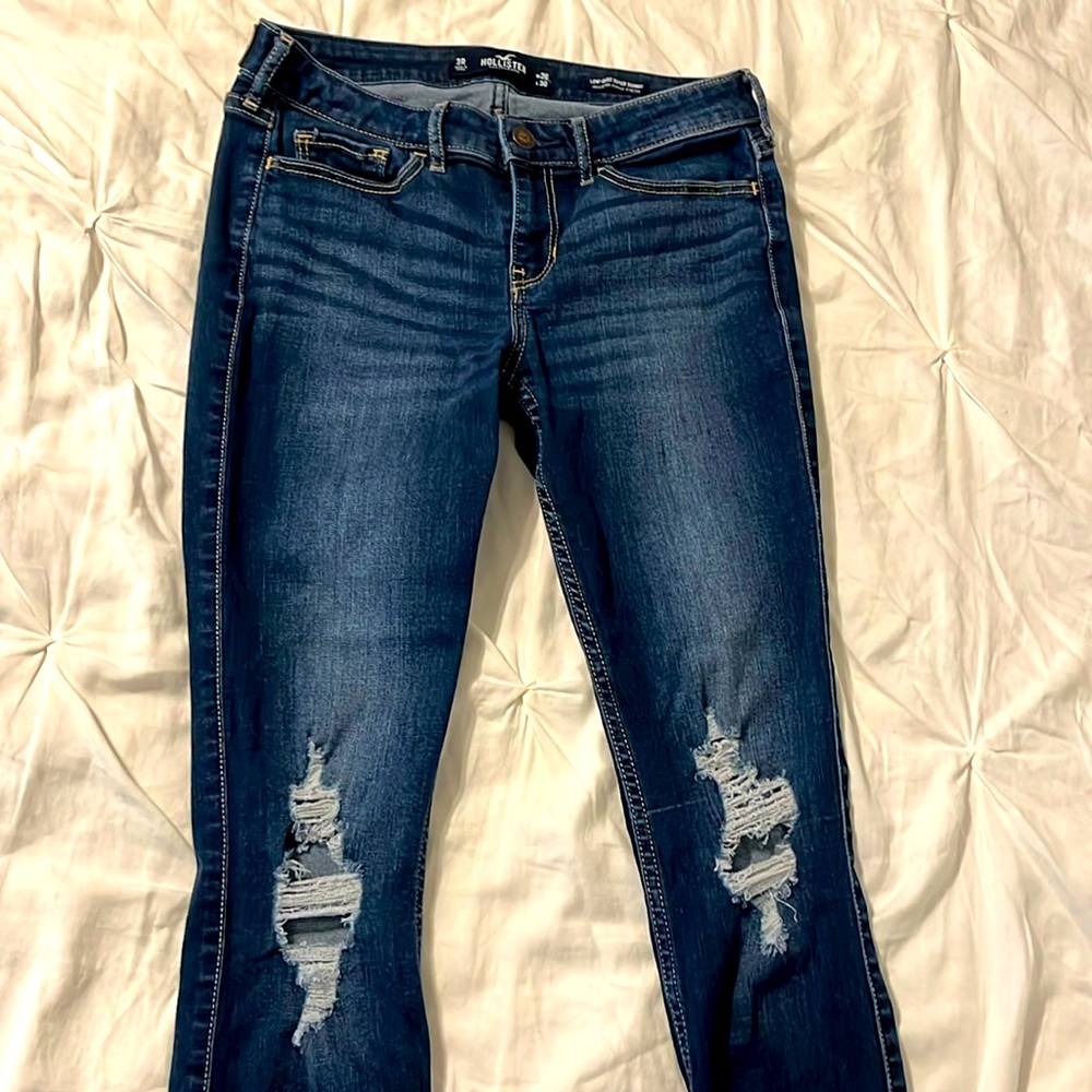 Hollister low rise super skinny dark wash jeans 3R
